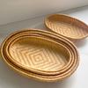 1 шт. плетеная вручную практичная емкость для сбора капель, вместительная полка для десертов, кухонные принадлежности, фруктовая тарелка, ротанговая корзина для хранения, плетеный поднос