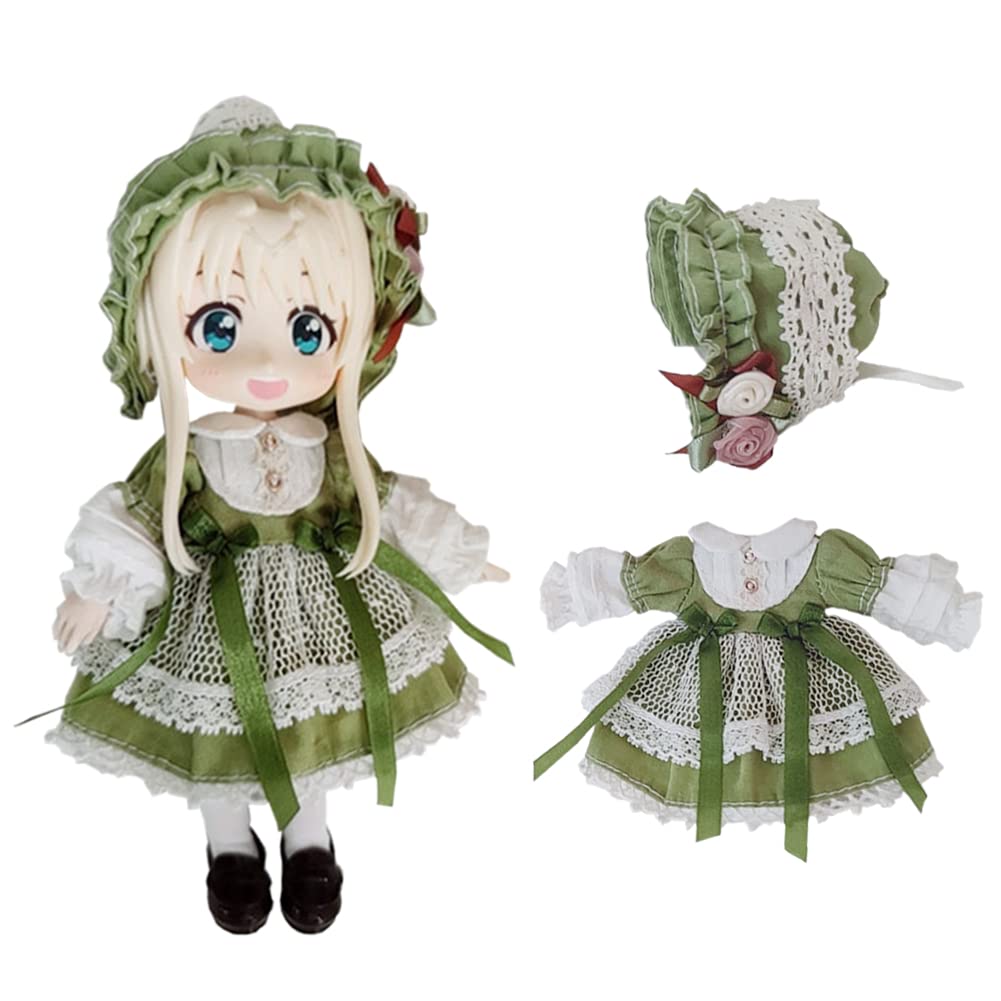 Rakulifey Obitsu 11cm Dress, Green, 2-Piece Set