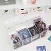 Rectangular Photo Card Collection Organizer Acrylic Small Card Storage Case  Jewelry