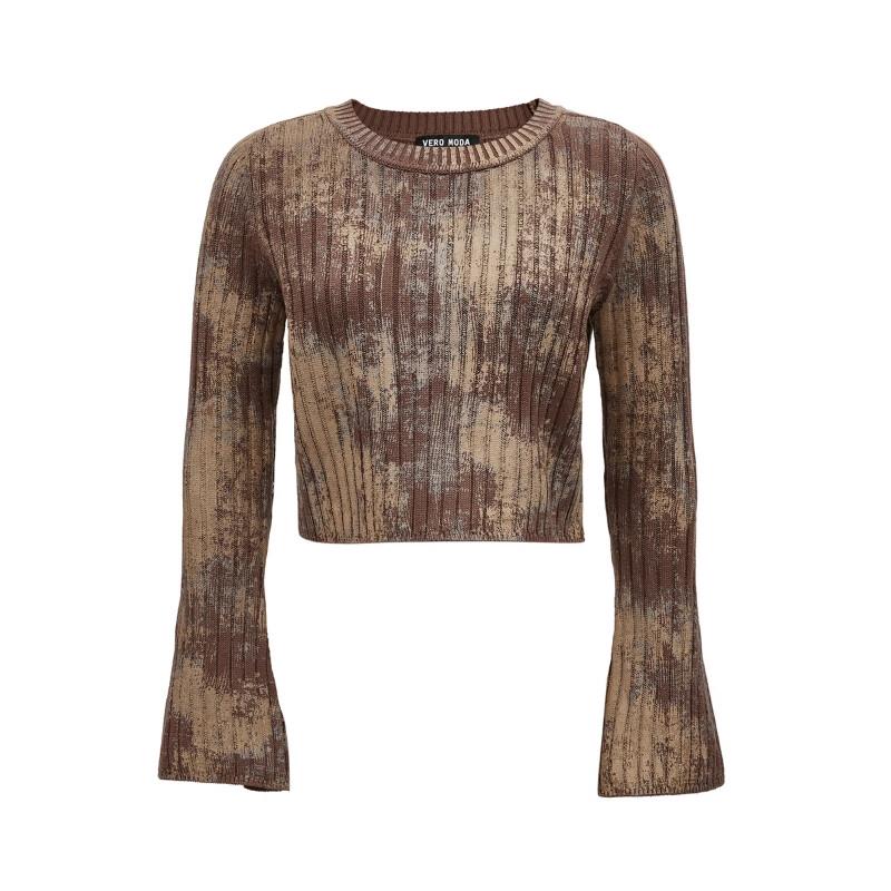 VEROMODA Women's Distressed Ribbed Knit Sweater
