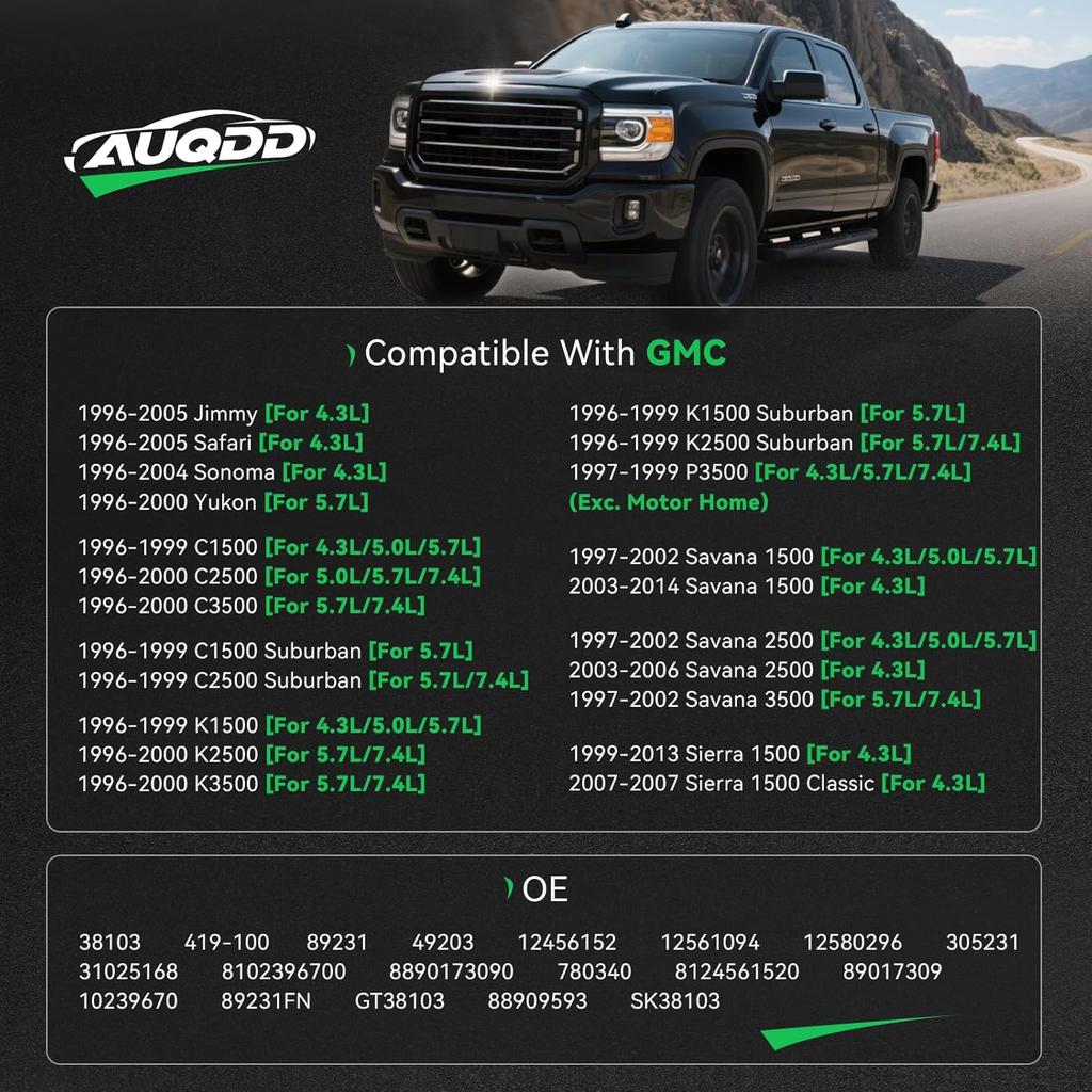 AUQDD 38103 Натяжитель ремня (Для 4,3 л/5,0 л/5,7 л/7,4 л) Подходит для 99-00 Escalade /96-05 Chevy Astro Blazer 96-99 C1500 K1500 Express Silverado 1500 Tahoe