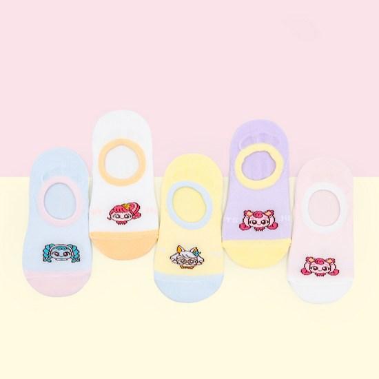 Catchtinipping Girls' Non-slip Overshoes Set of 5 Pairs, a Popular Character In Korea