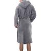 Men's Winter Plush Lengthened Shawl Bathrobe Home Clothes Long Sleeved Robe Coat