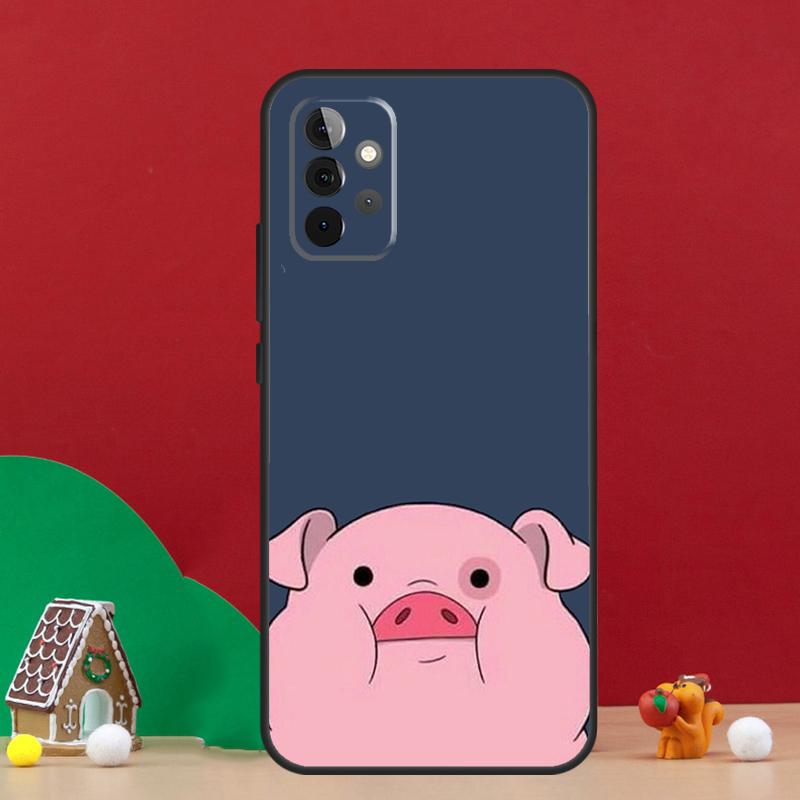 Cartoon Pig Case For Samsung Galaxy A54 A06 A16 A26 A36 A56 A53 A32 A52 A33 A13 A55 A35 A15 A14 A34 A17