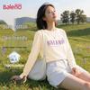 Женская футболка Baleno из чистого хлопка с длинным рукавом и графическим принтом-бабочкой