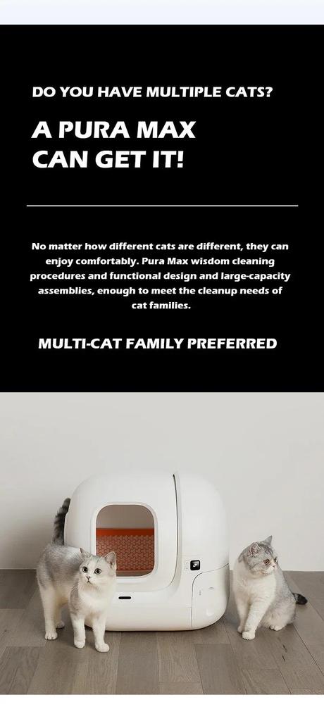 Cat little box Petkit MAX-2 Intelligent self-cleaning automatic cat box with application international version Pura Latest Model