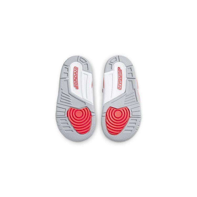 Детские кроссовки Air Jordan 3 Retro TD Fire Red 2022 White Cement-Grey Black DM0968-160
