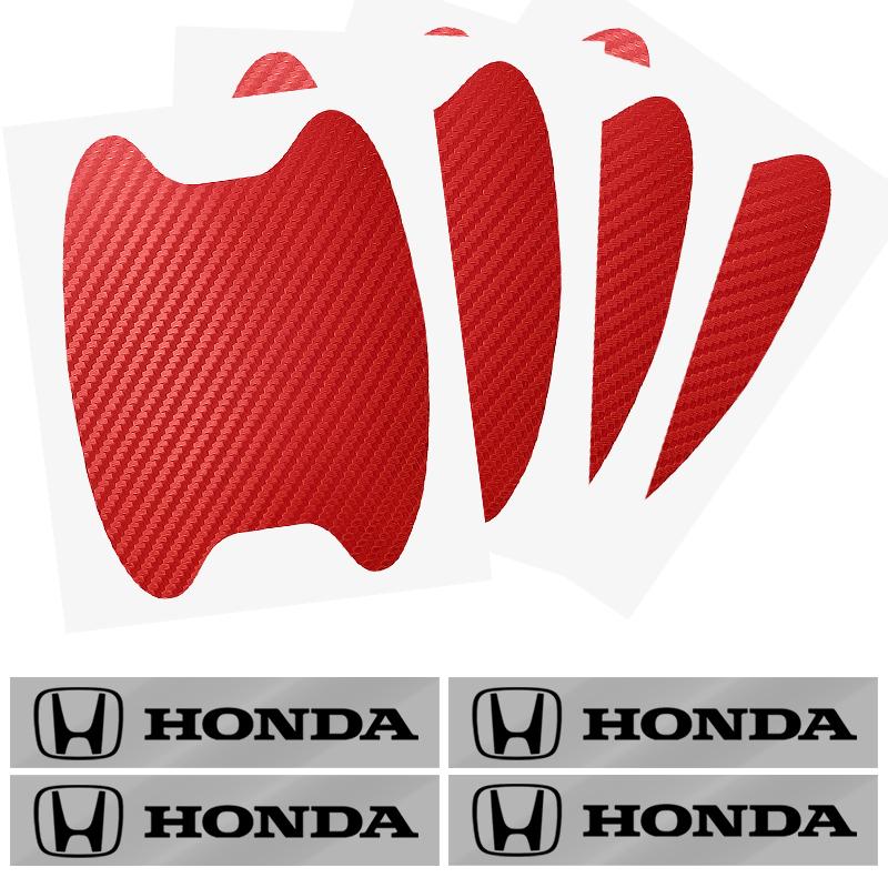 Наклейка на дверь автомобиля Углеродное волокно Царапины Защитная пленка для ручки автомобиля Для Honda Fit Mugen Insight Type S R VTEC Modulo Vezel SiPilot Fit XRV CRV HRV Dio