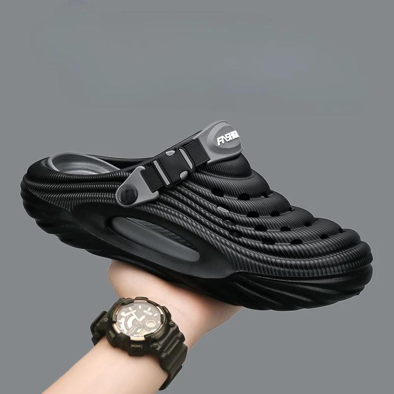 Спортивная мужская обувь на платформе, обувь с отверстиями по выгодной цене, 39 японская уличная роскошь 2025, распродажа, мужские сандалии из ЭВА