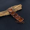 Baltic Amber Bracelet Gemstone Jewelry, Copper Electroformed Adjustable Chain Bracelet, Gift For Women Handmade Bracelet