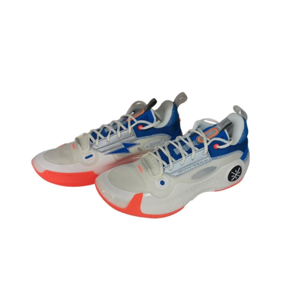 Li-Ning Мужские кроссовки Way of Wade 10 Low Draft Day Белые Синие Оранжевые ABAS083-39