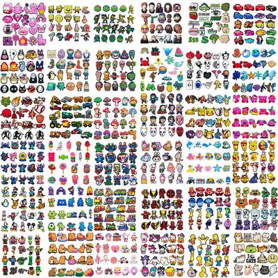 Популярный набор Jibbitz Crocs с цветами: Сделай сам Мягкие резиновые пряжки для обуви и ПВХ украшения