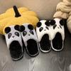 Fashion Winter Warm House Slippers Panda Non Slip  Plush Home On Shoes Indoor Outdoor Shoes Winter Shoes Woman Warm