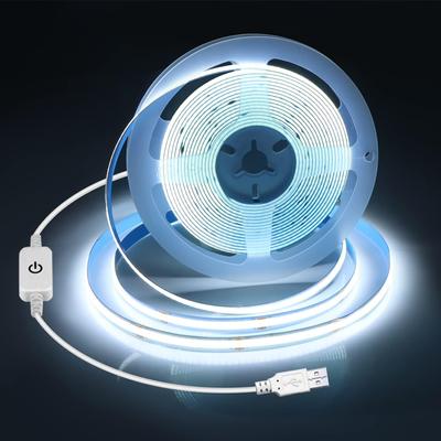 Светодиодная лента USB 1M-5M 5 В 320 светодиодов/м COB сенсорный датчик диммируемая лампа лента DIY подсветка зеркала для телевизора кухня комната ночное освещение