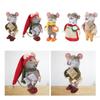 Collectible Cute Needle Felt Mouse Miniature Dolls Wool Felted Mice Figurine Figure Toy New Year Christmas Decoration