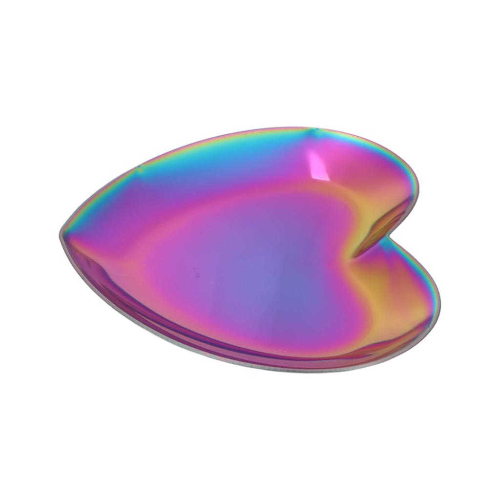 Nail Art Display Board Stainless Steel Heart Shape Cosmetic Makeup Manicure Tips Color Mixing