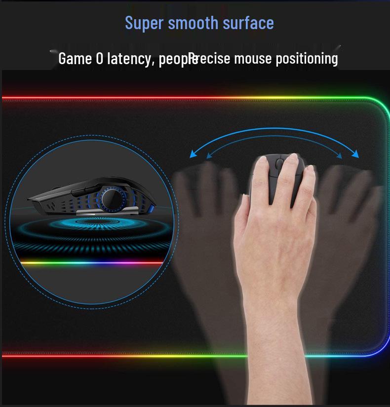 Anime Luminous Wireless Charging Mouse Pad - Large Gaming & Office Desk Mat