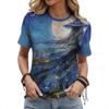 Свободная женская одежда больших размеров, летние футболки с коротким рукавом и круглым вырезом, топы с 3D-принтом, повседневные футболки для женщин, одежда