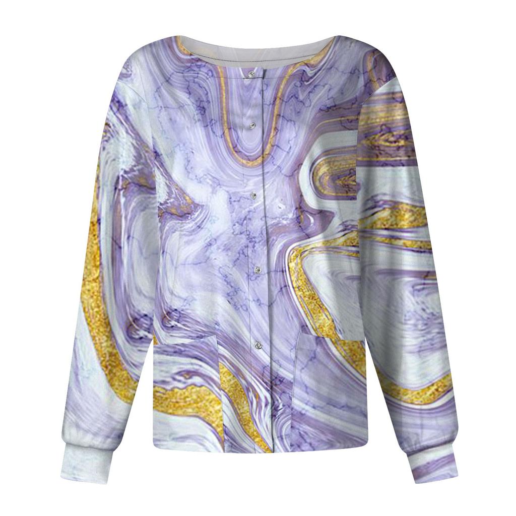 Женский однобортный защитный комбинезон с длинным рукавом и карманом, рабочий воротник-стойка, кардиган, куртка, топ