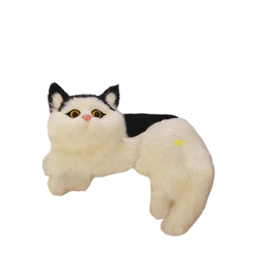 Furry Simulation Cat Hanging Ornament Realistic Fake Cat Model  for Desktop Decor