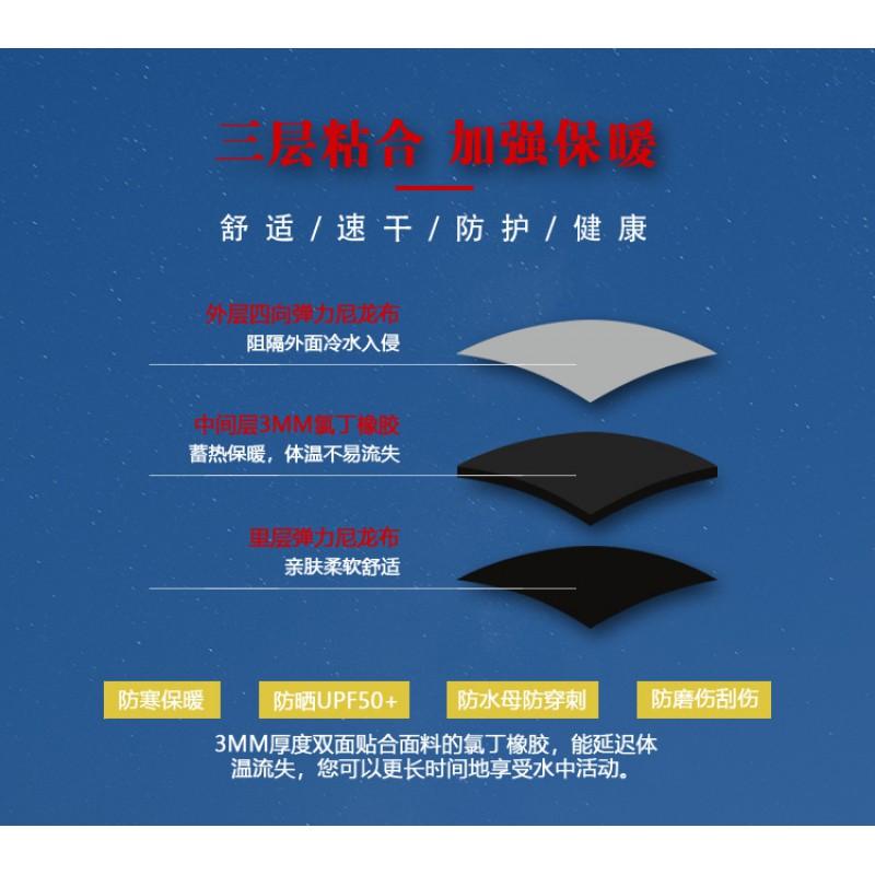 3mm Neoprene Fullsuit Wetsuit Men Women Surfing Diving Snorkeling Cold Water Swimming Winter Spring Fall Summer Use