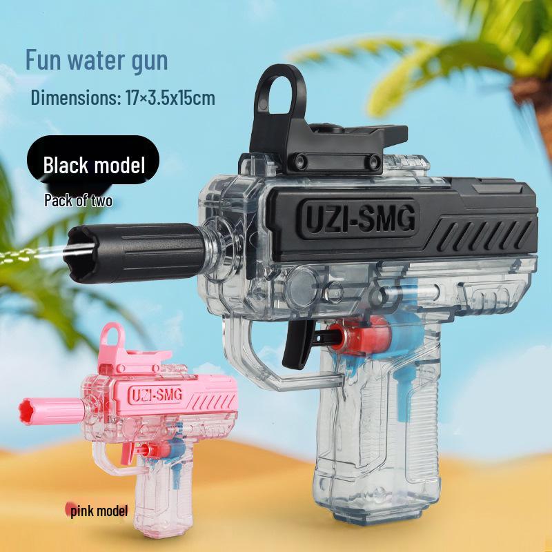 Летний Водный пистолет Uzi Backfire Tech: Большая емкость, Непрерывная стрельба, Прозрачный бак Игрушка