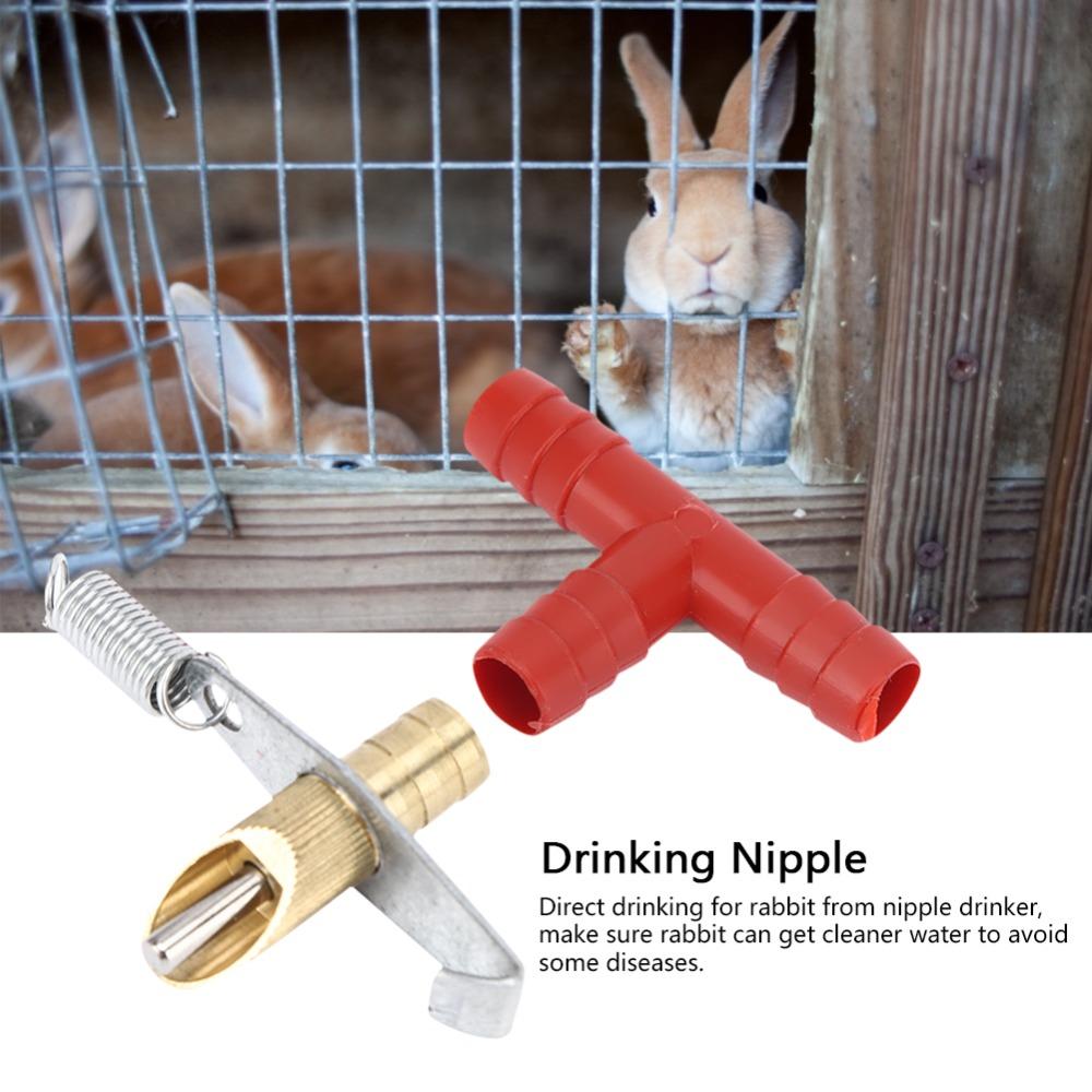 20 Sets Durable Livestock Hydration Spout Water Pipeline Component Small Cage Herbivore