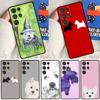 Cartoon Westie Dog Soft Case For Samsung Galaxy S24 Ultra S9 S10 S20 S22 S23 Plus S21 FE S25 Ultra Funda Cover