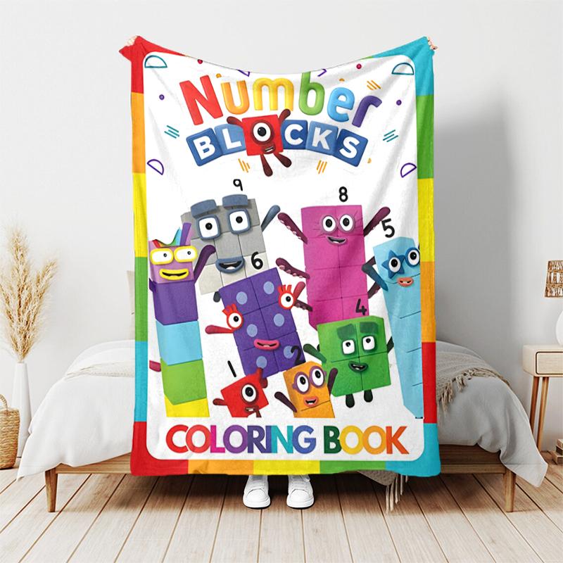 1pc Blanket Numberblocks7 Print Design, Lightweight Blanket for Sofa, Bed- Soft &Warm, Gift for All Seasons like Christmas, Halloween