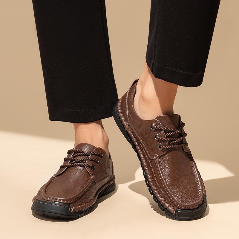 Мужская повседневная обувь из натуральной кожи, деловая обувь на шнуровке, универсальная мужская обувь для ходьбы, классическая новая мужская обувь для свадьбы