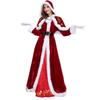 Рождественская костюмированная вечеринка Косплей Санта-Клауса Женское красное платье Вечеринка Рождественской королевы