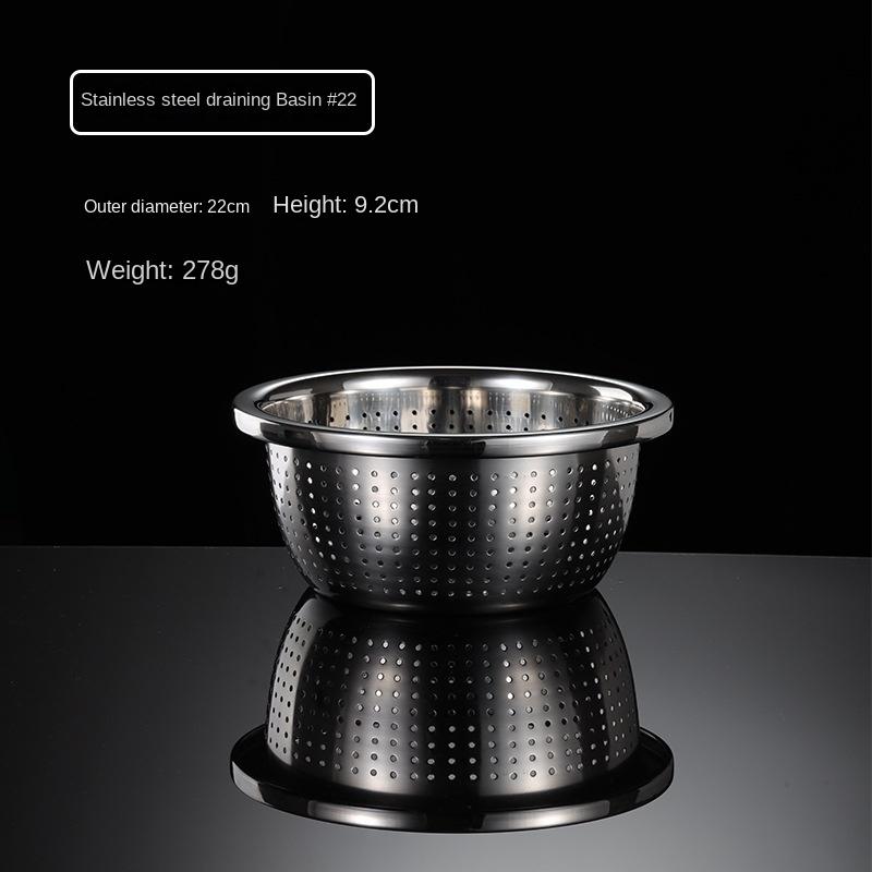 HANYANG 304 Чаша для смешивания из нержавеющей стали, утолщенная миска, широкая миска для супа, круглая миска для выпечки и лапши, для мытья посуды, слива, приготовления пищи