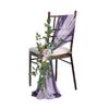 3Pcs Set Chair Bench Pew Flowers Artificial Flowers Party Aisle Chair Decor