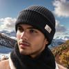 Knitted Hats for Men's Outdoor Cycling In Autumn and Winter, Warm and Cold Hats, Face Shields, and Dual-purpose Anti Cold Woolen Hats