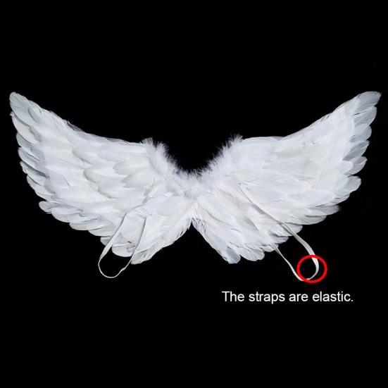 Handmade Angel Wings Creative White Feather Wings Cosplay Little Wings Props for Halloween Parties Festivals