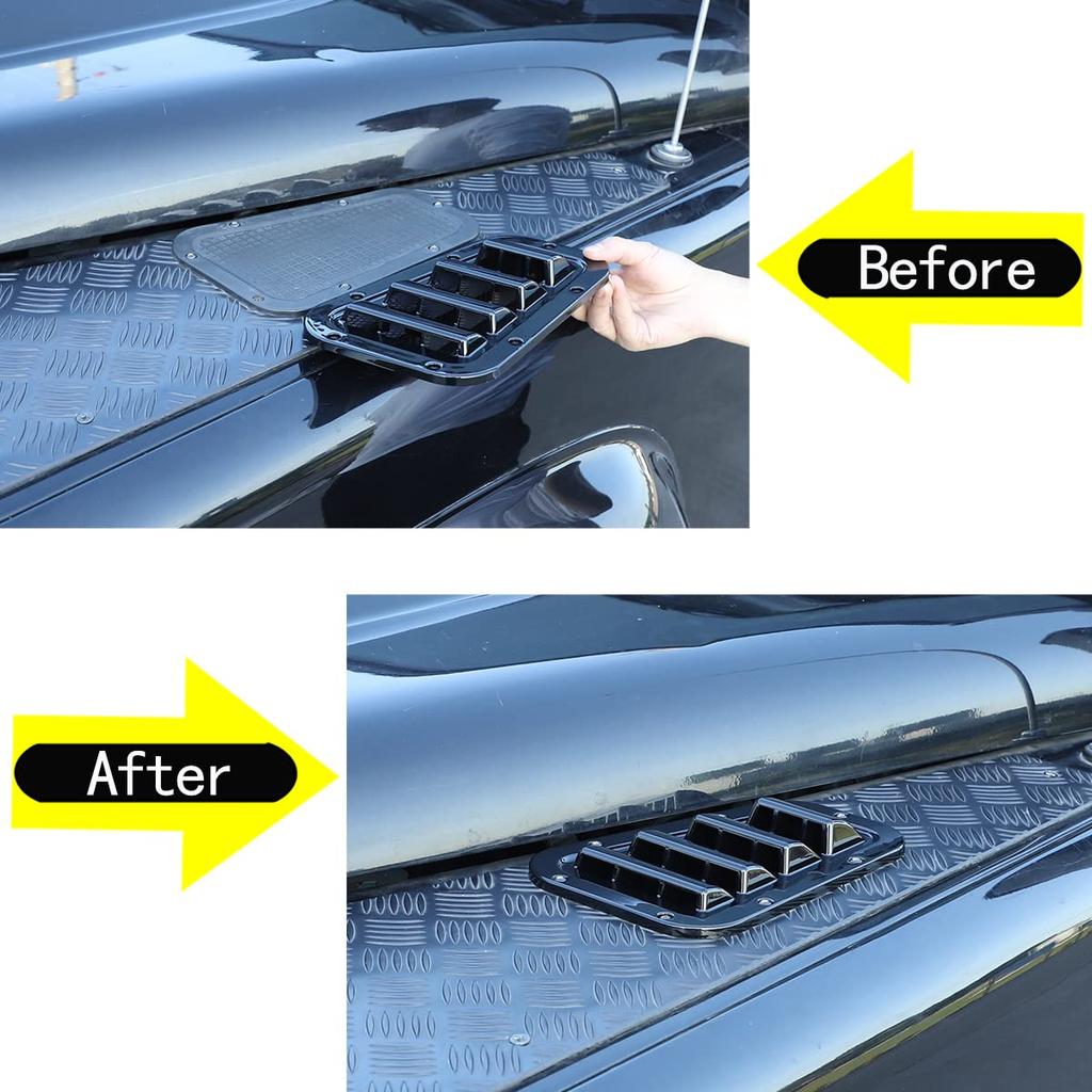 METYOUCAR Front Hood Vent Cover for Land Rover Defender Engine Exterior Parts and Accessories 2004-2019, Cover,