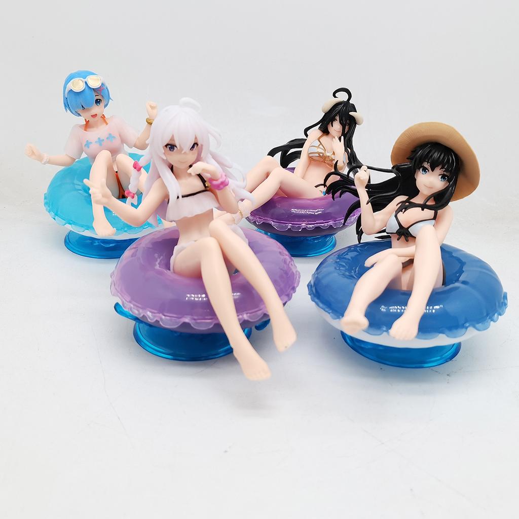 ОВЕРЛОРД Альбедо Рем Рему Сакураджима Май Плавательный круг Аниме Девушка ПВХ Фигурка Игрушка Игра Статуя Коллекция Модель Кукла