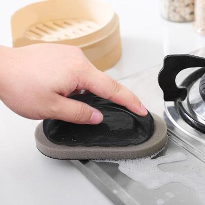 Кухонный скребок Household Magic Rub Наждачная салфетка для мытья посуды с ручкой Наждачная губка