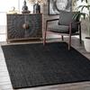 Black Hand Woven Farmhouse Jute Area Rug