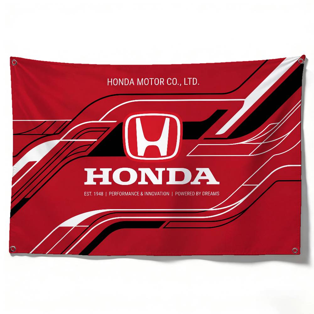 ZLQ4 FOR HONDA RACING Flag 120g Brushed Polyester Sublimation Printing Durable Hanging Flag For Home Decor Event Graduation Gift