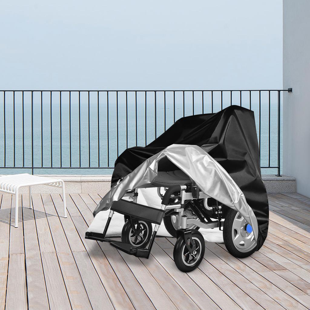 210d Windproof Black Wheelchair Cover Waterproof Wheelchair Storage Cover Dust Cover Used Indoors For Storage Purposes
