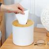 Tissue Box Holder Kitchen Living Room Tissue Storage Box Toilet Bathroom Tissue Rack Round Container