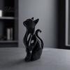 PLA Кошачья Скульптура 3D Печатная Полая Фигурка Современная Черно-Белая Статуэтка Котенка