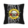 GunsNRoses Здесь чехол на подушку рок-метал группа Мерч Печать Наволочка Декоративная подушка Чехол для подушки Декор для дома Молния Разные размеры