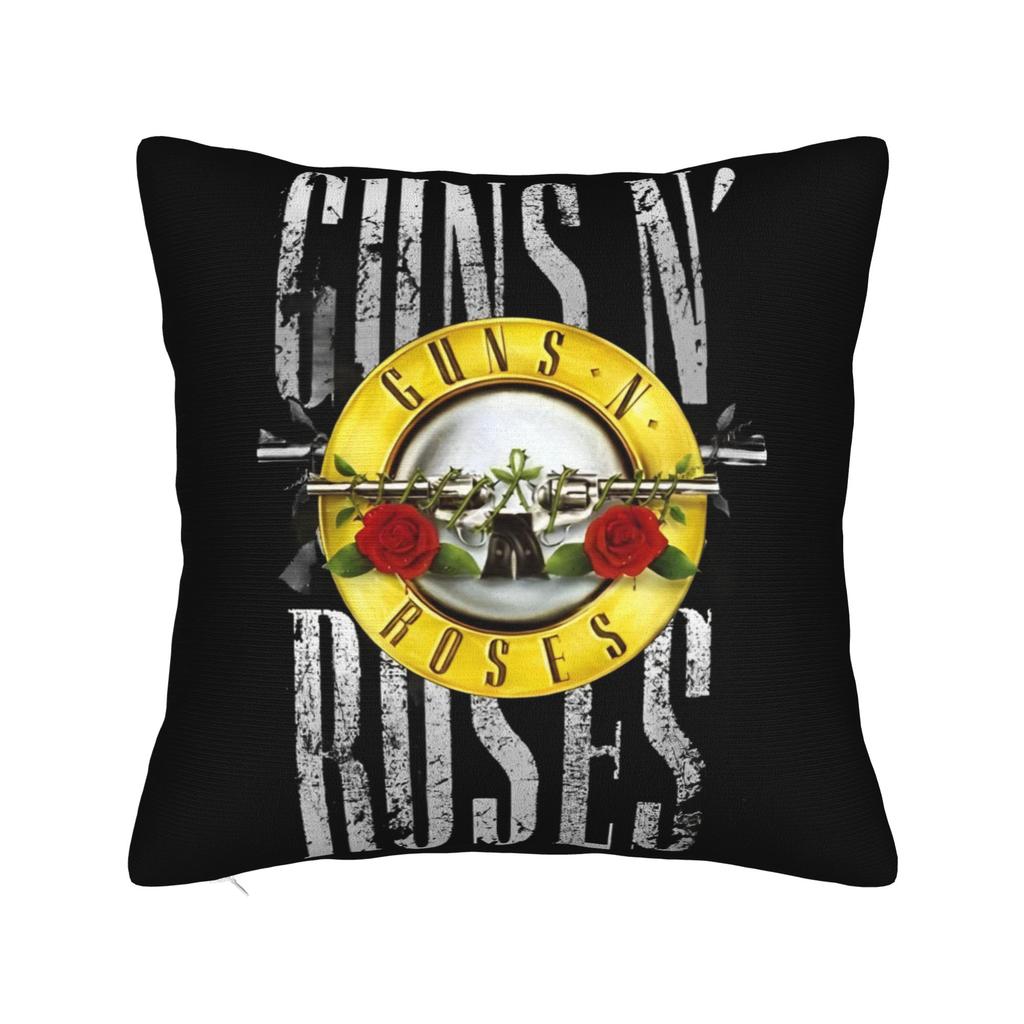 GunsNRoses Здесь чехол на подушку рок-метал группа Мерч Печать Наволочка Декоративная подушка Чехол для подушки Декор для дома Молния Разные размеры
