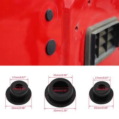 Набор резиновых заглушек задней двери из 3 шт. для Jeep Wrangler JK JL 2007-2018 гг.