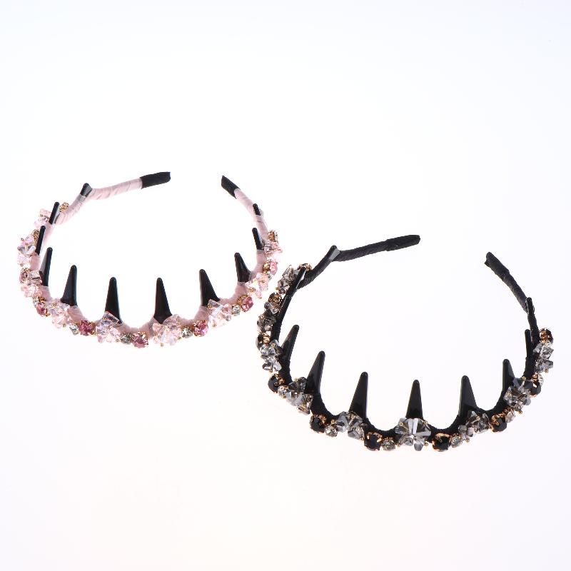 Stylish Rhinestone Hair Hoop Crystal Non Slip with Teeth for Women’s Daily Hair Fashion