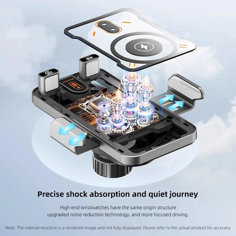 For Jeep Car Phone Wireless Charger Holder 360° Rotation Mount For Jeep Renegade Wagoneer Avenger Recon Wrangler JK Gladiator