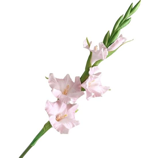 Artificial Gladiolus Flowers 22" Real Touch Flower with Long Stem 4 Full Blooms