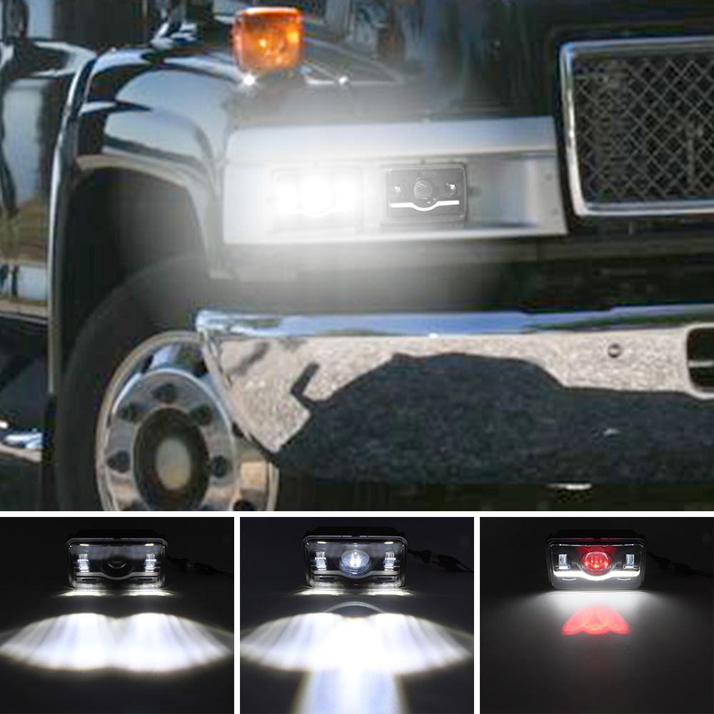 12V 24V 4x6 Inch LED H4 Headlight Led Work Light With DRL Light Replacement for GMC Chevrolet Car Jeep Motorcycle Truck Headlamp